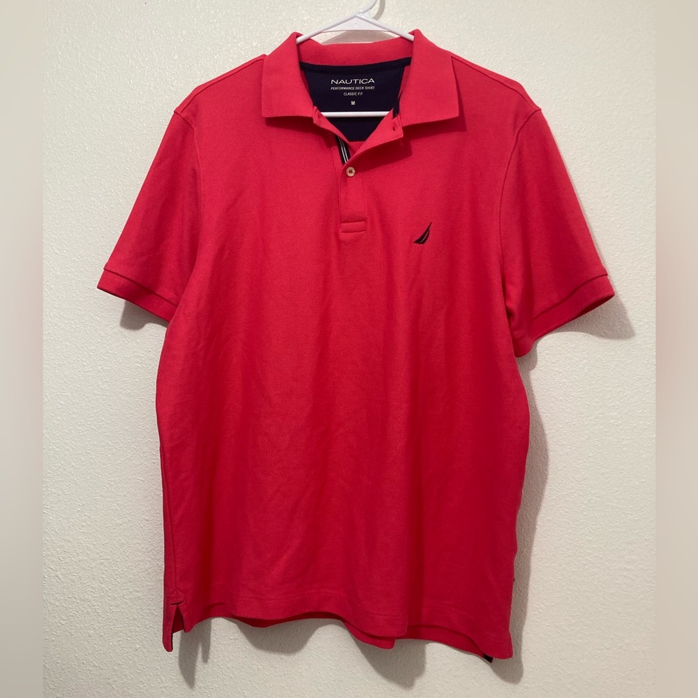 VINTAGE NAUTICA Men’s Polo Shirt Sold Dark Pink Size Medium